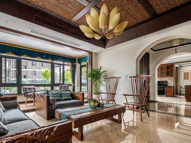 現(xiàn)代設計中帶點中式風格的裝修，是現(xiàn)在流行的新中式