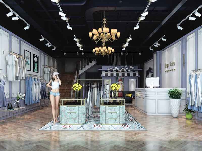 一般的女裝店時(shí)尚風(fēng)格裝修，需要兼顧方面能提升顧客好感度