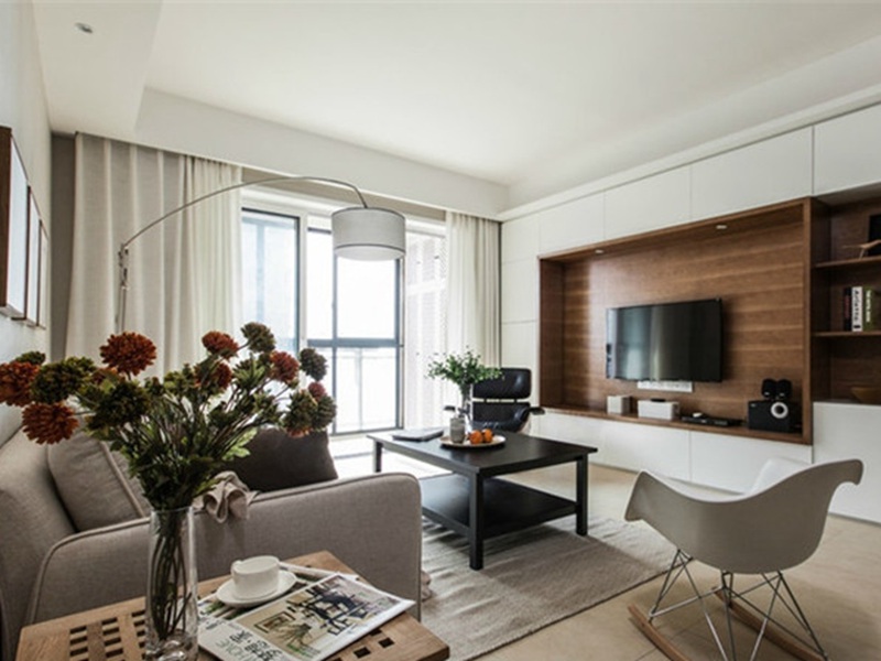 重慶萬科金域藍灣6平方墻面裝修設計效