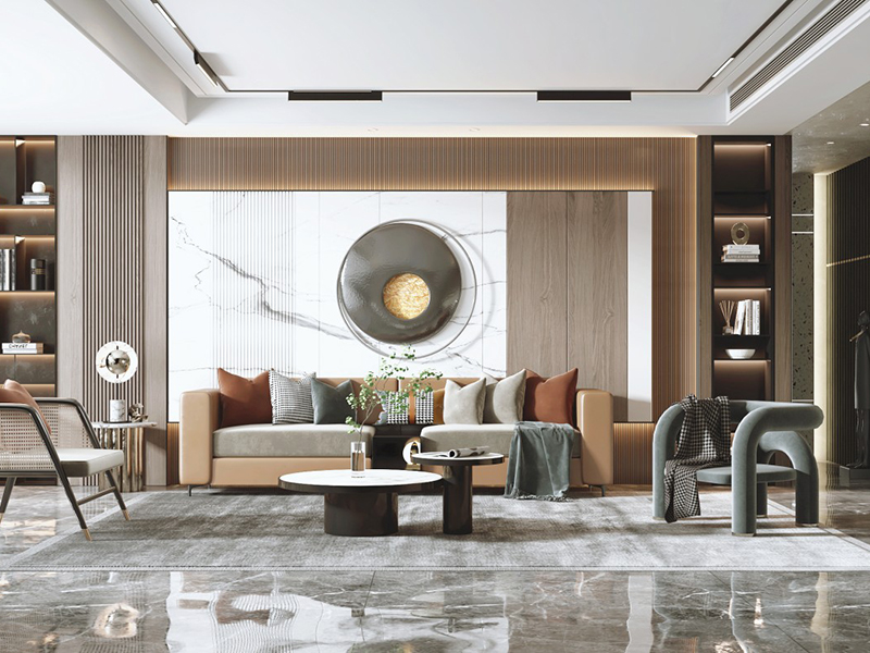 沙發(fā)背景墻掛畫小技巧，懂得給背景墻留