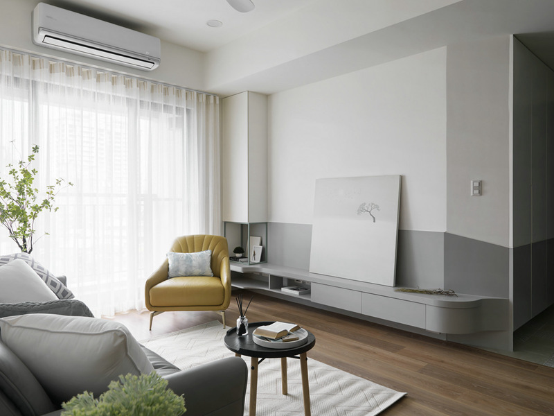 北歐風青島二居室翻新客廳圖