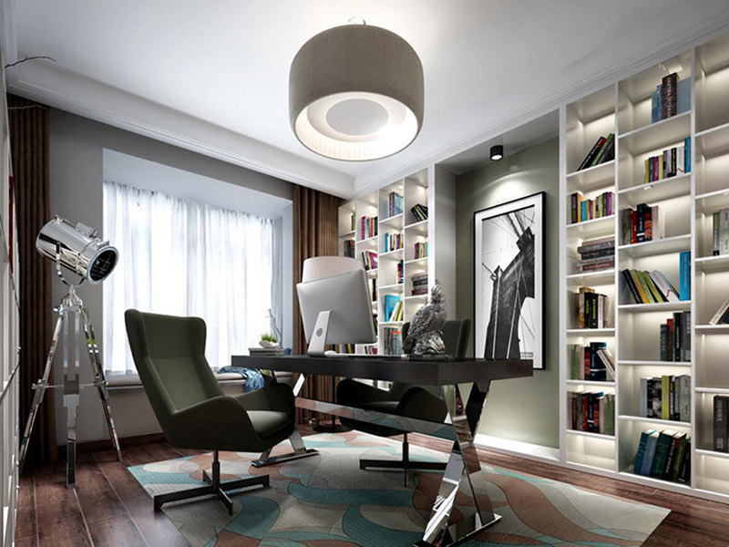混搭風書房裝修實景圖