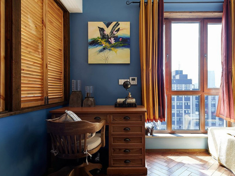 混搭風書房裝修實景圖