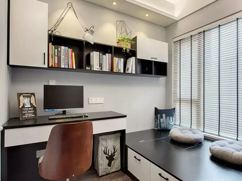 田園風(fēng)書房裝修實景圖