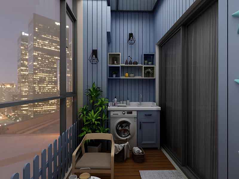 江門鶴山市北湖公園陽臺(tái)翻新裝修-基層處理