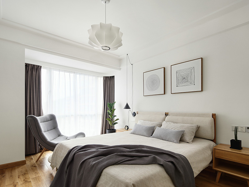 淮安市淮陰區(qū)二手房裝修改造-主臥裝修設計