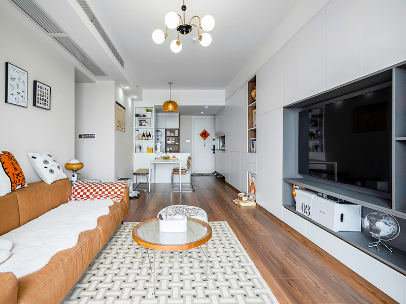 六盤水市鐘山區(qū)126平四居室全屋裝修設(shè)計(jì)-客廳設(shè)計(jì)